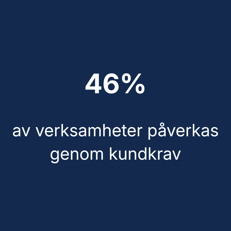 46 % berørt gjennom kundekrav (4)