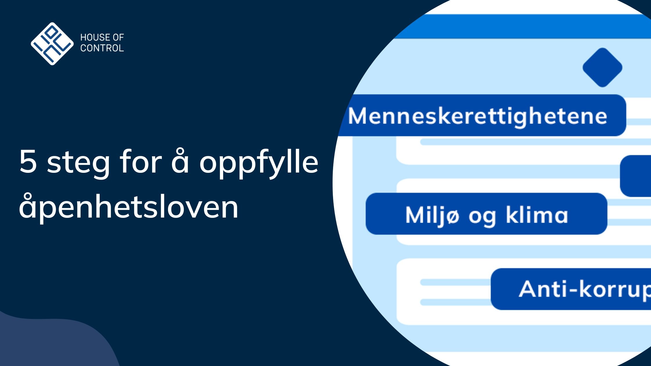 5 steg for å oppfylle åpenhetsloven