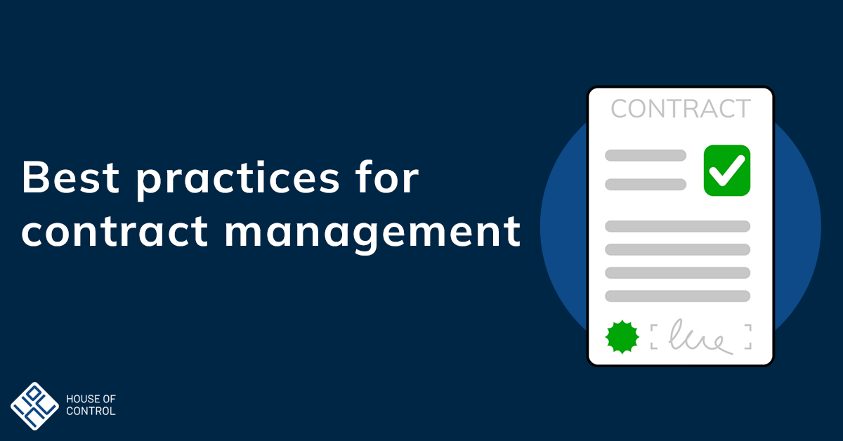 Best practices for contract management