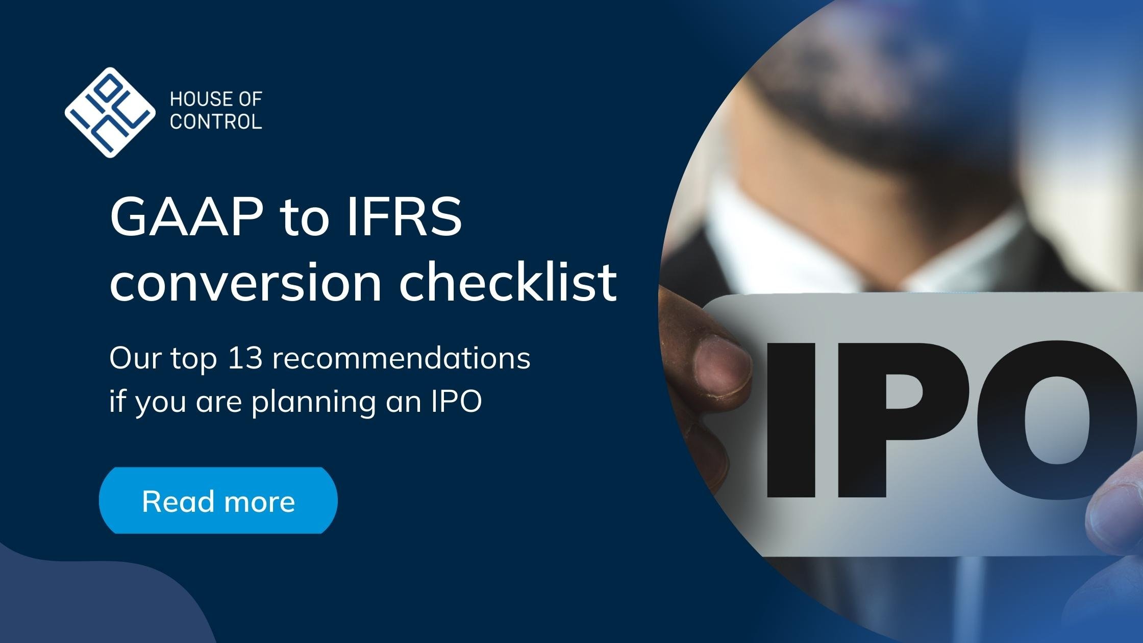 GAAP to IFRS conversion checklist