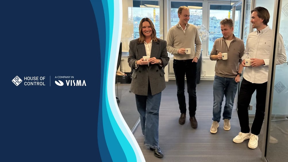 From left to right: Julie Grønlund (CEO), Oliver Sogn (Head of AI), Vegard Olsen (Head of Engineering), and Kristian Kvalsvik (AI Developer).