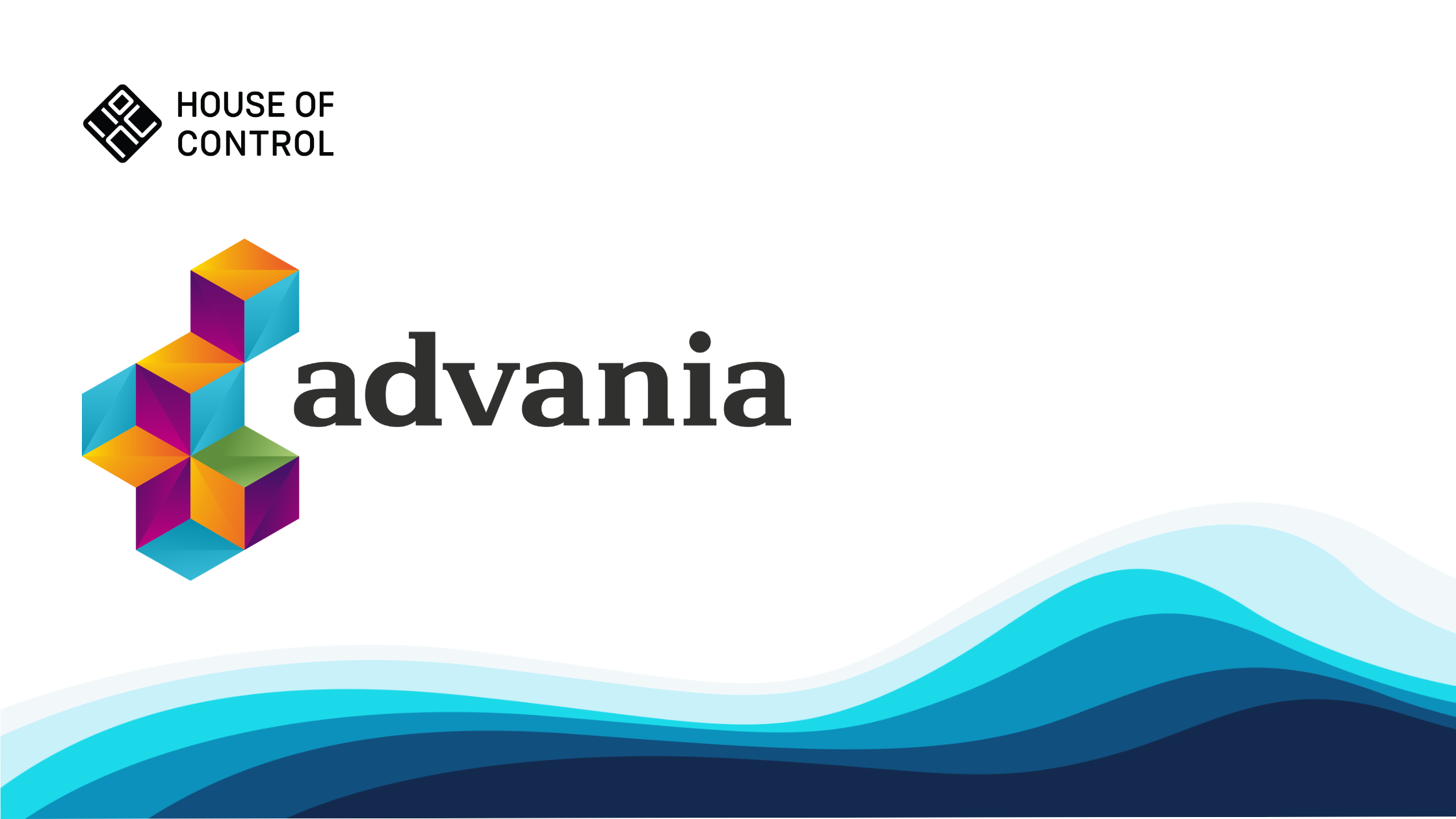 Advania Denmark logo with House of Control logo at the left side top