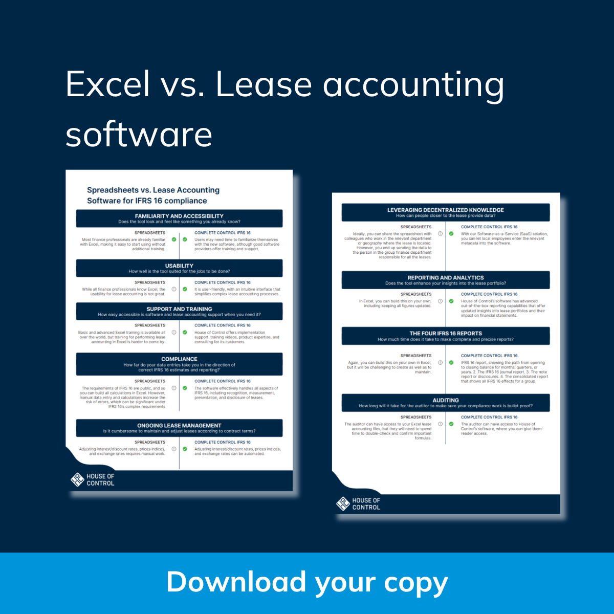 Excel vis Lease accounting software