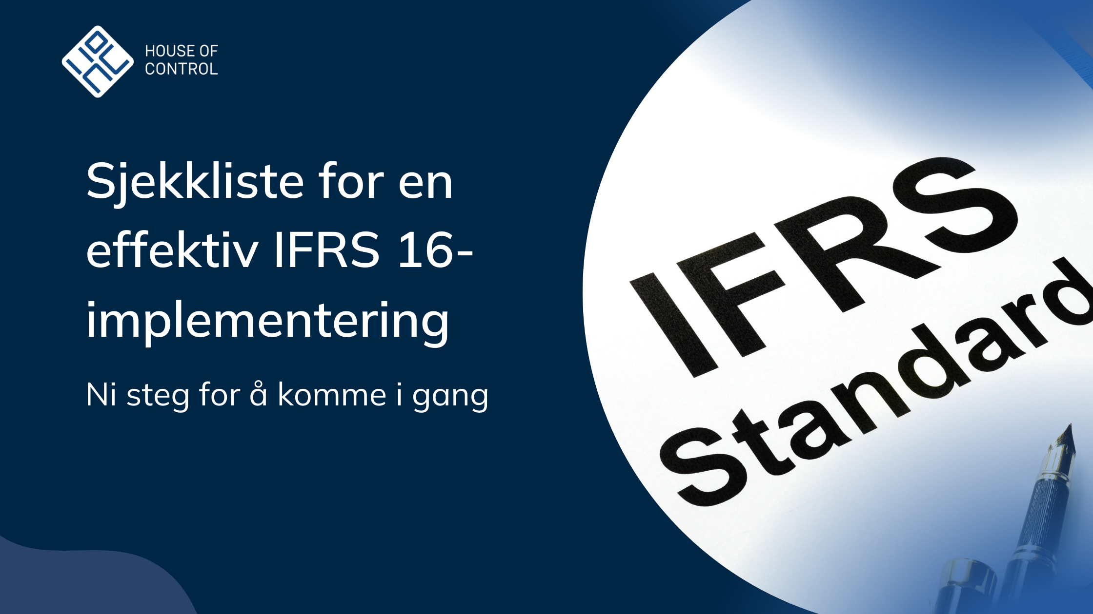 Sjekkliste IFRS 16 implementering