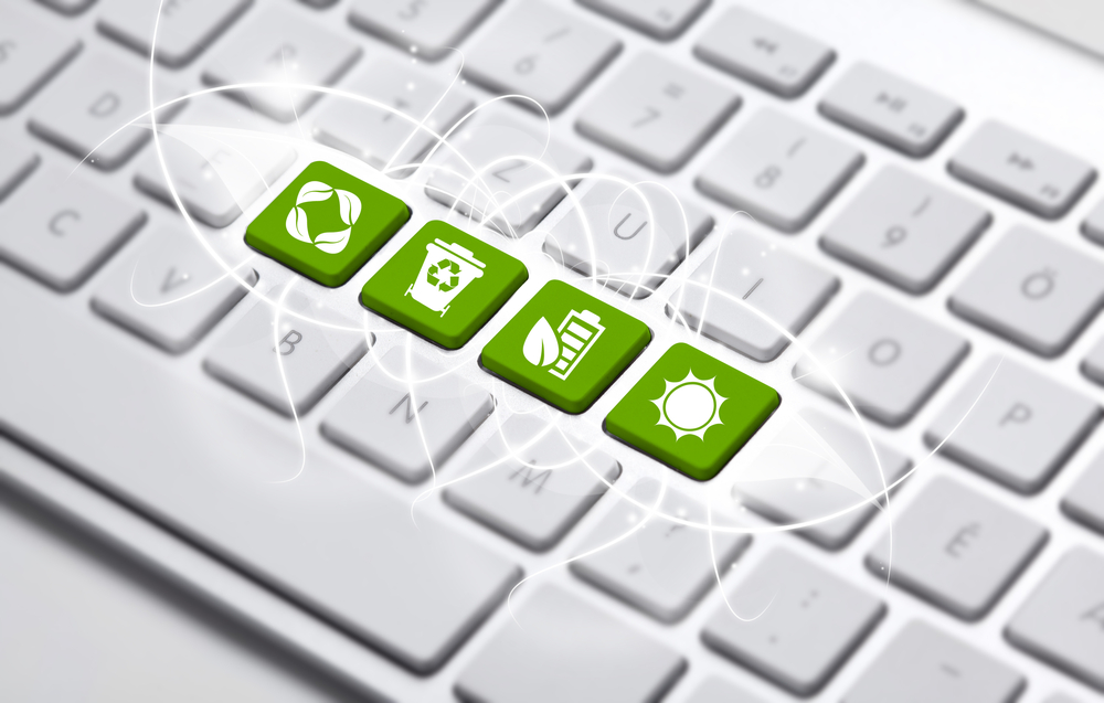 ECO keyboard, Green recycling concept ECO keyboard, Green recycling concept
